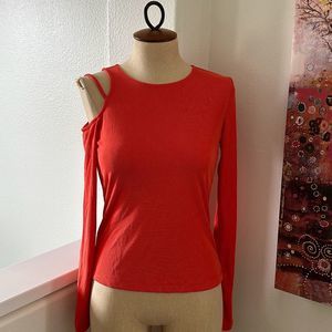 Monrow NWOT Long Sleeve Blouse Orange Size S